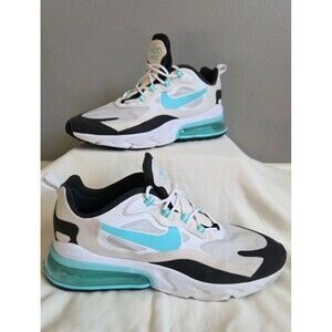 Nike Air Max 270 React Shoes Womens Sz 12 White Teal Athletic Trainers Sneakers